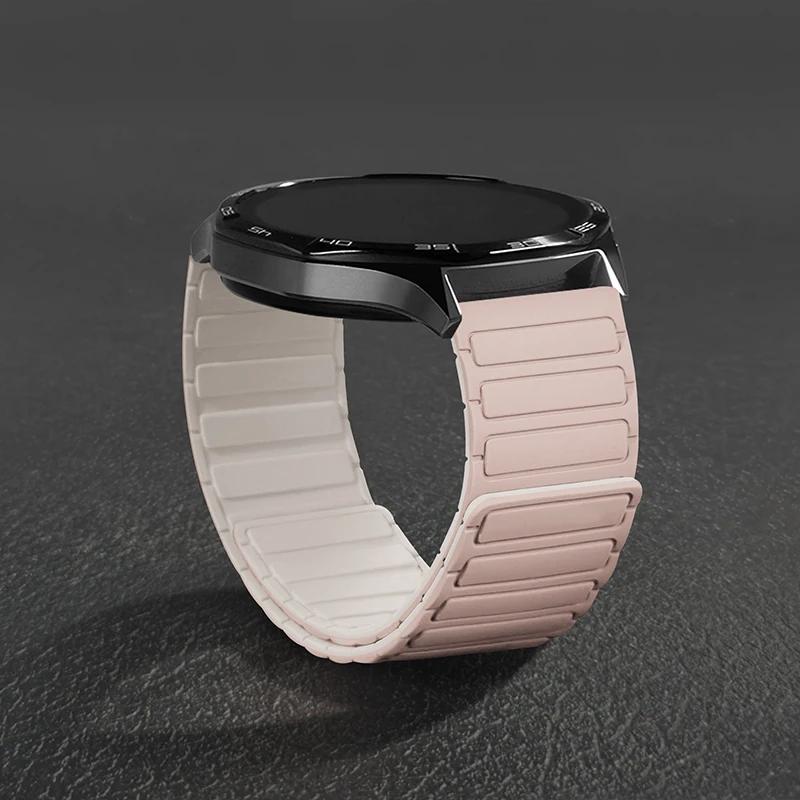 Magnetic silicone Band For Samsung Galaxy Watch 7 FE 6 4 classic 5pro Bracelet correa Huawei watch GT 6 5 4 pro 20mm 22mm straps
