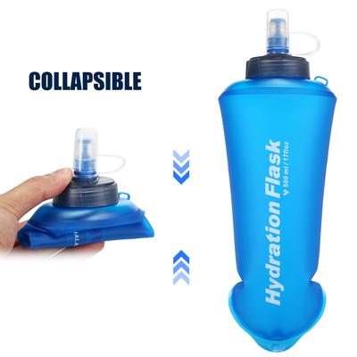 Koşu Yürüyüş Bisiklet Tırmanışı için 500 ML Yumuşak Katlanabilir TPU Su Şişesi