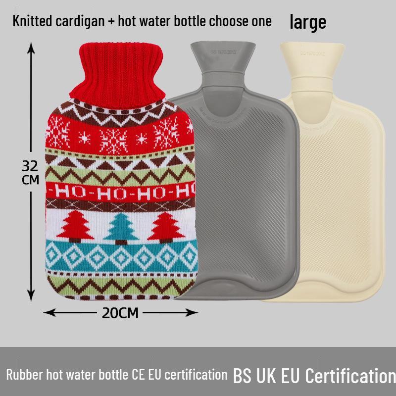 Old-Fashioned Rubber Hot Water Bottle for Stomach Warming