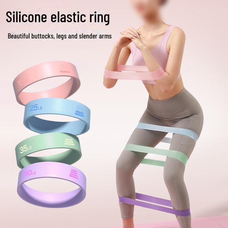 Silicone Elastic Yoga Resistance Band for Home Fitness, Exercise, Squats, and Dance.