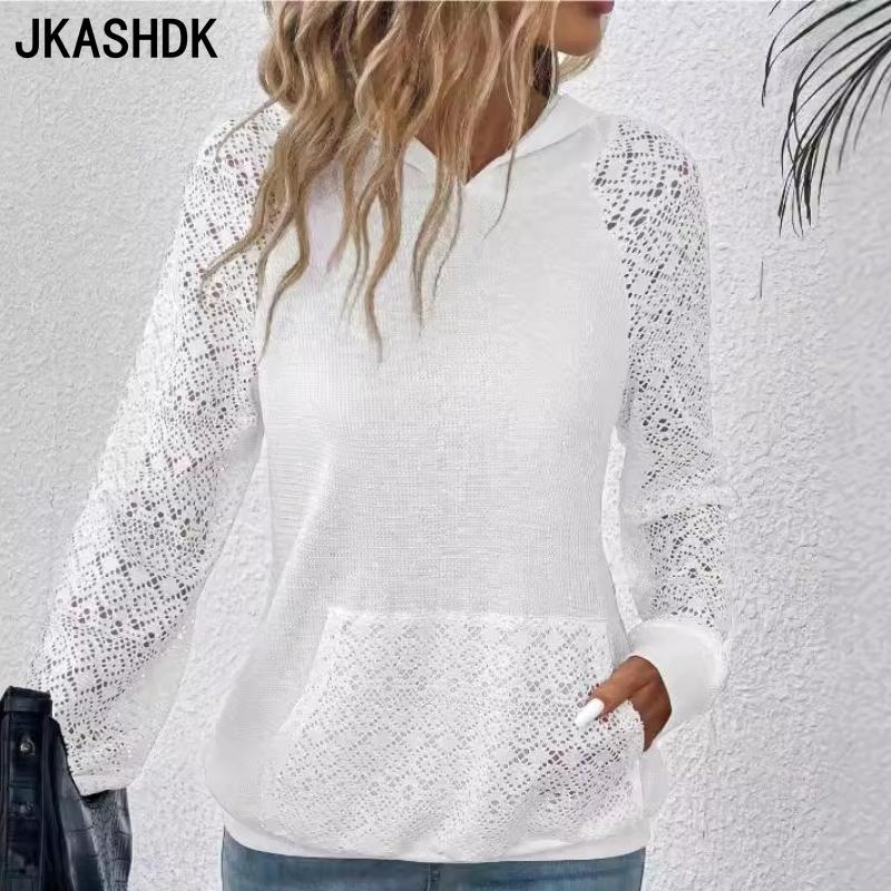 JKASHDK Modă Femei Casual Primăvară Toamnă Culoare Solidă Imprimeu Mânecă Lungă Hanorace & Cămăși