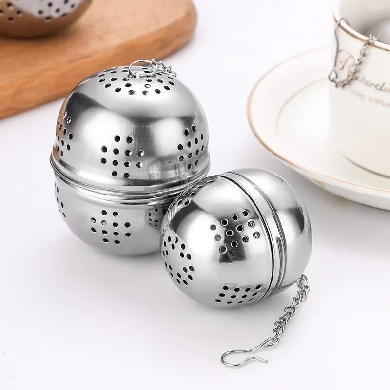 Stainless Steel Tea Leaf Infuser Strainer Spice Mesh Sieve for Brewing Teapot Tea Filter Seasoning Ball Kitchen Accessories