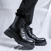 Fashion British Style Men Winter Fashion Classic Lace-up Flat Designer Ankle Boots Comfy Outdoor Office Shoes Casual Leather Oxford Shoe