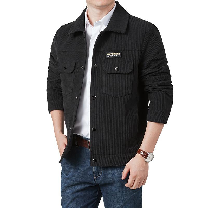 Corduroy Jacket Men's Spring and Autumn New Jacket 2025 Business Casual Youth Versatile Top Clothing Men's Trend Brand