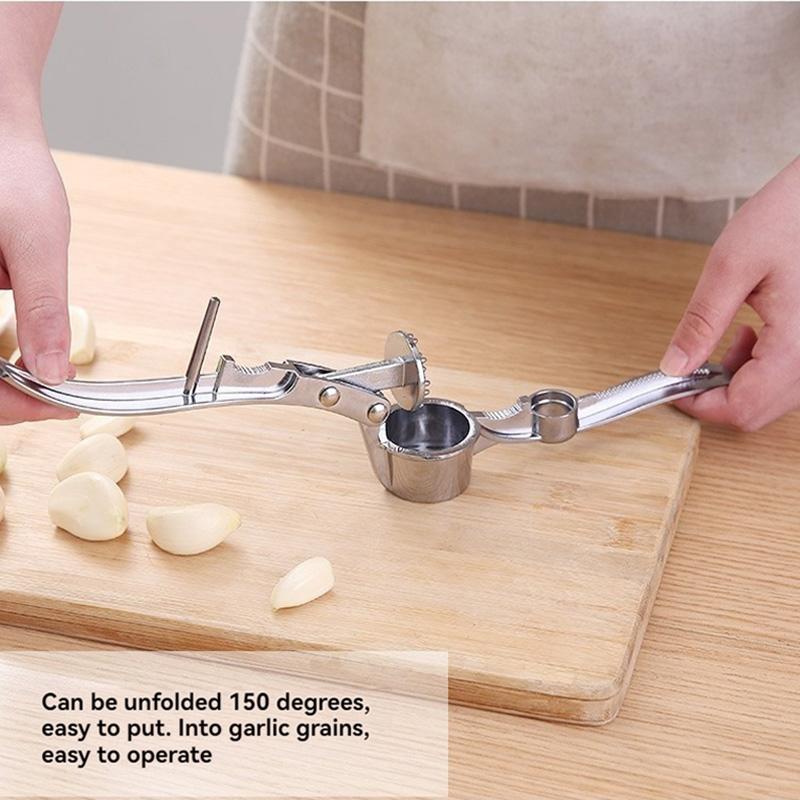 Knoblauchpresse Crusher Mincer Küche Edelstahl Knoblauch Smasher Squeezer Manuelles Zerstampfen Knoblauch Schleifwerkzeug Küchenhelfer