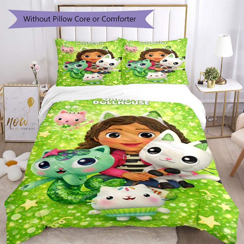 Set Biancheria da Letto 3 Pezzi Casa di Gabby Copripiumino Chiusura Include 1 Copripiumino e 2 Federe, Morbido e Confortevole per Tutte le Stagioni.