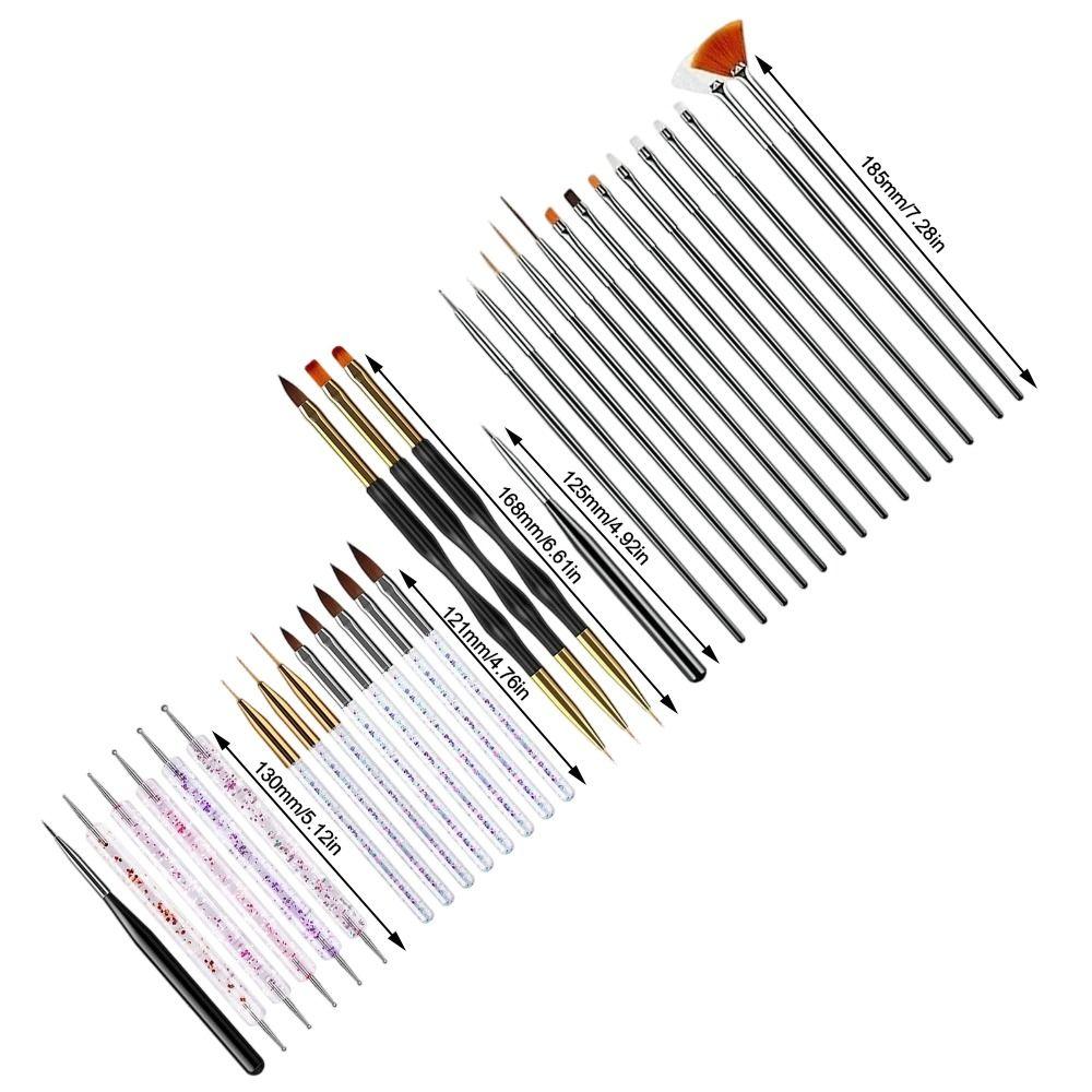 31pcs Liner Brush Nail Painting Brush Set Dotting Brush Dotting Brush Liner Drawing Brush Home Use