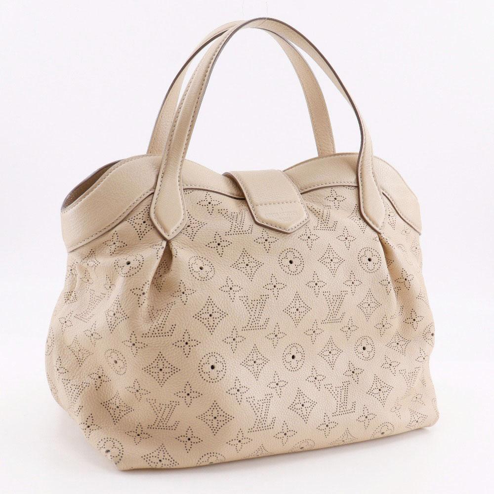 LOUIS VUITTON Shiels PM Handbag M93818 opal beige Monogram Mahina Women Used
