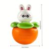 Toy Doll Rabbit Carrot Tumbler Doll Crafts Rabbit Tumbler Toy Lovely Baby Swing Toy  Birthday