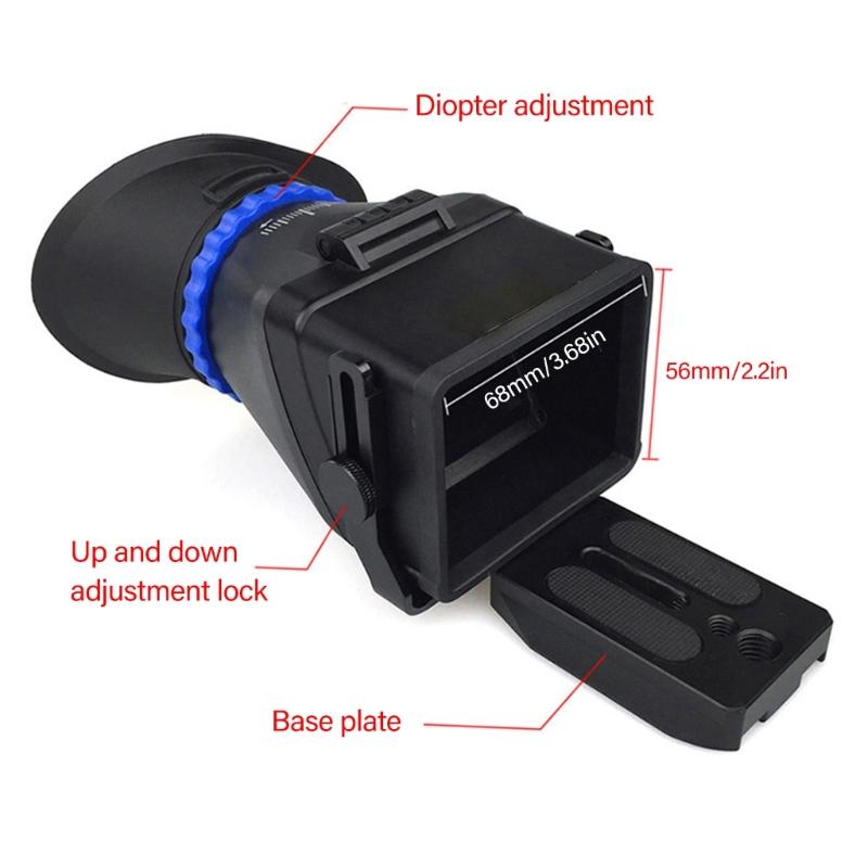 1 Set Camera Screen Magnifier 3.0X Rubber Eyecup Diopter Adjustment for 3.2inch 3.0in Displays Optical Glass Lens