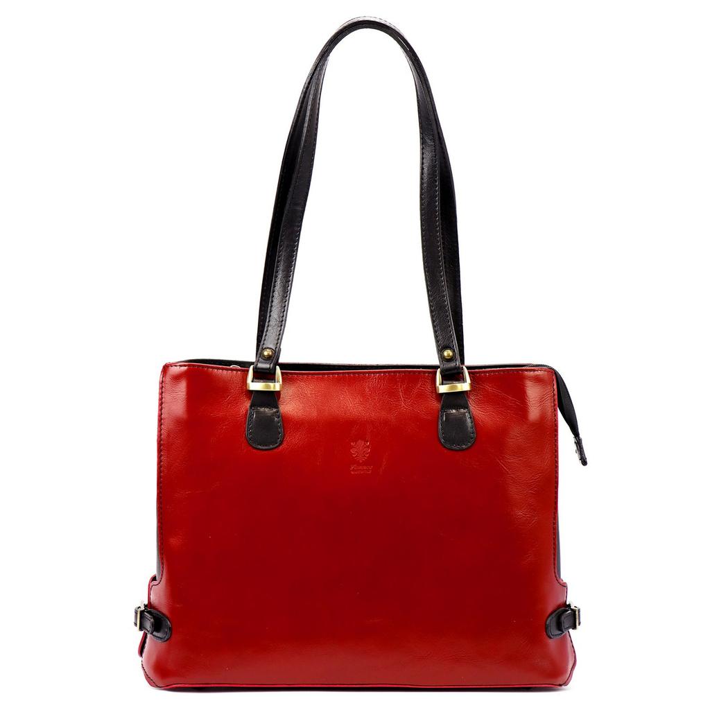 Elegante Leder-Shopperbag zum Umhängen Florence