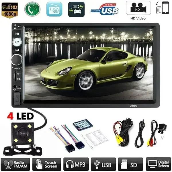 

Bileeko 7 2DIN Car MP5 Player - BT Touch Screen Stereo with Backup Camera чорний