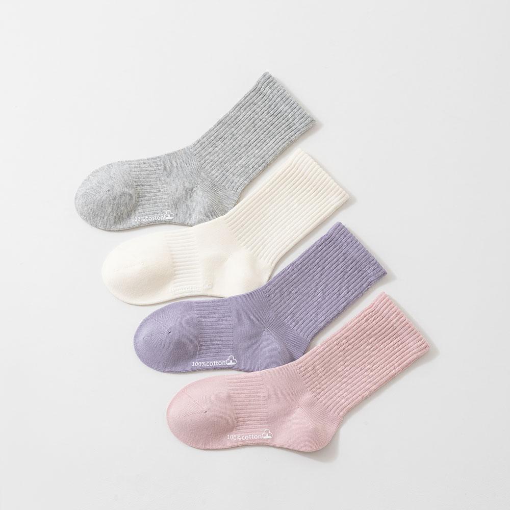 1-12Y Children's Casual Socks Solid Color Teenager Boys Girls Uniform School Sock Cotton Toddlers Infant Baby Socken For Kids