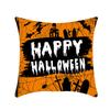 Halloween Throw Pillow Cover Linen Print Halloween Home Decor Cushion Cover Sofa Cushion Back Cushion