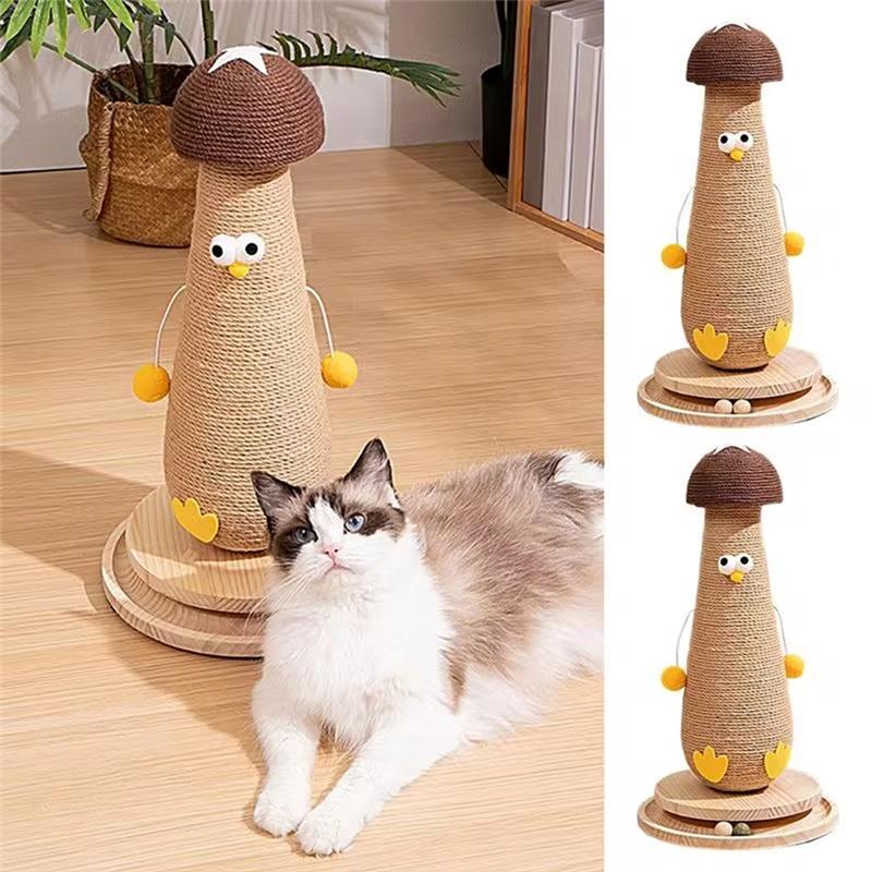 M-Modern-Sisal Scratching Post Mushroom Protection Furniture For Cats Itching Facilities Cat Trees Accessories Pet Products