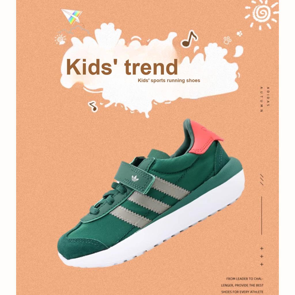 Adidas Originals Country Xlg Cómodo Absorción de Impactos Caña Baja Zapatos Casuales para Niños Zapatos Casuales para Niños Verde IF6148