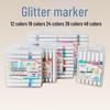 Glitter Marker Pens - Soft Brush Tips for Kids' Art & Journaling (12-48 Colors)