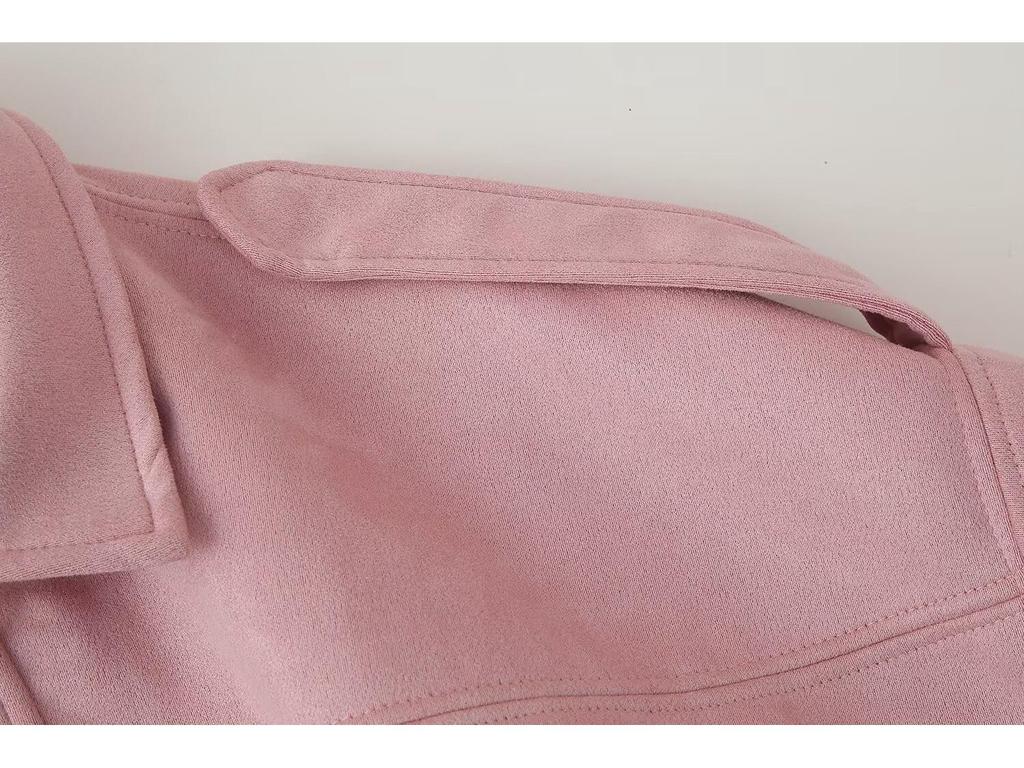 Spring 2025 Women's Fashion European and American Style Suede Short Turn-Down Collar Jacket