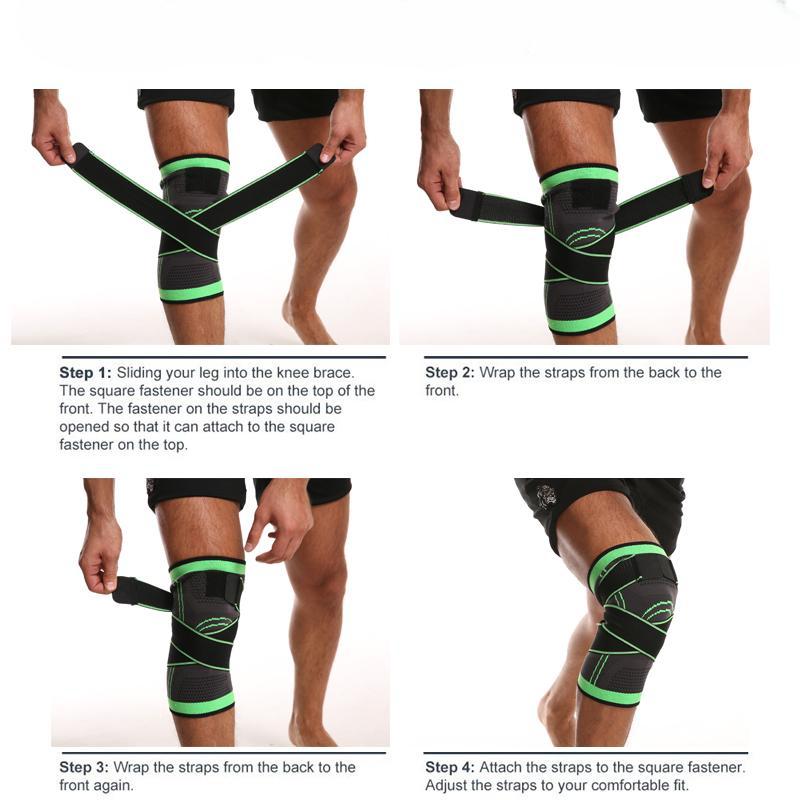 2 PCS Knee Pads Braces Sports Support Kneepad Men Women for Protector Fitness Compression Sleeve
