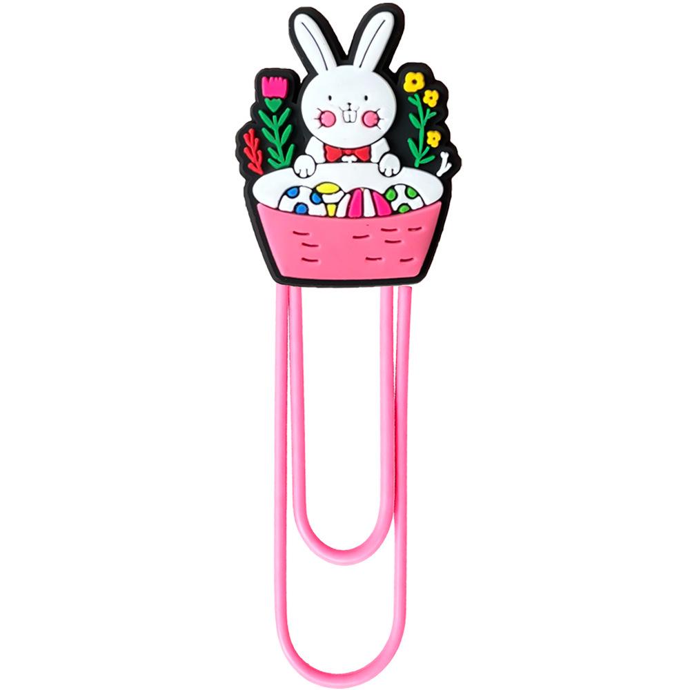 Easter Large U-shaped Paperclip Bookmark - Cute PVC Cartoon Office Supplies 4