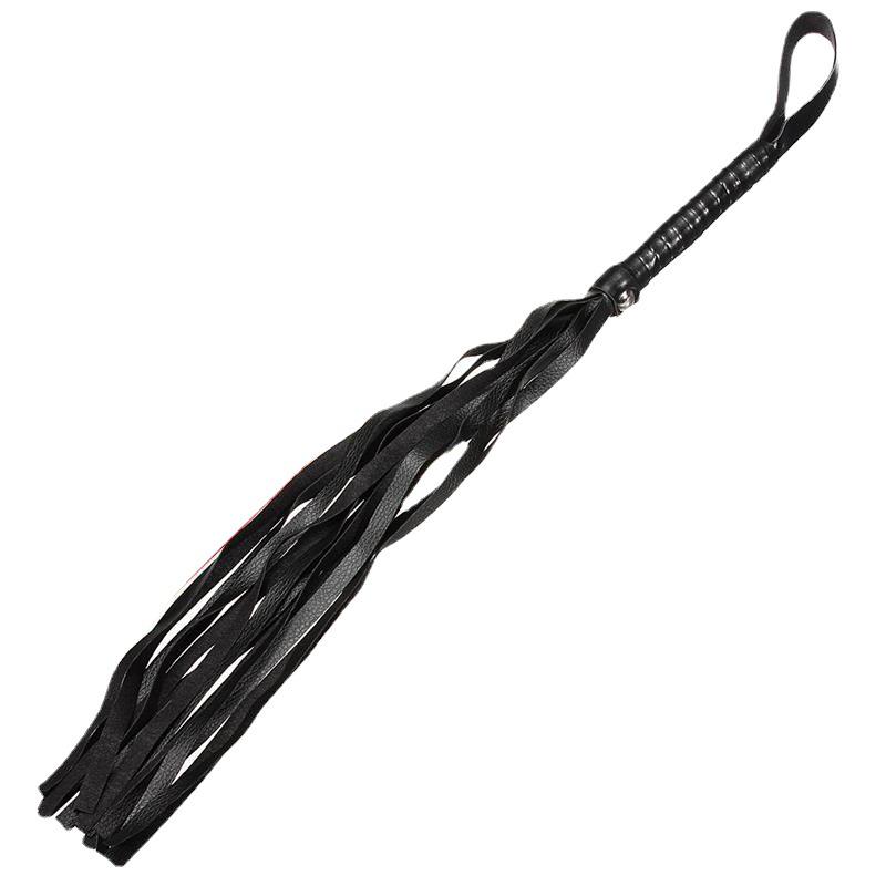 259 Flirtatious Leather Whip - Adult Toy in White, Brown, Black, Red, Pink, Purple with Tassels