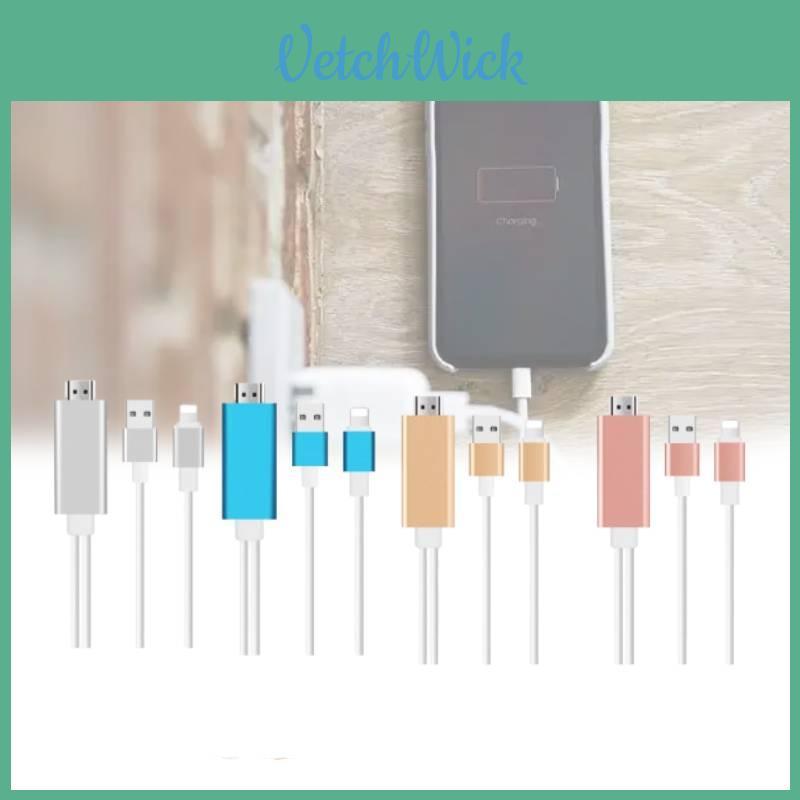 Apple 14 Hdmi Screen Mirroring Cable With Lightning Connector For Phone To Tv Display