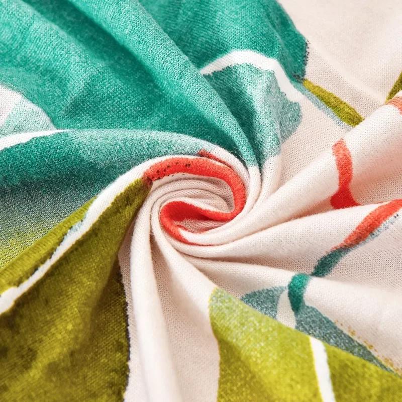 Stretch Print Wing Chair Cover Spandex Elastic Armchair Covers Europe Wingback Relax Sofa Slipcovers with Seat Cushion Cover