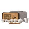 High-end guest greeting tea set, suet jade wisteria flower set, kung fu guest making tea for elders and leaders