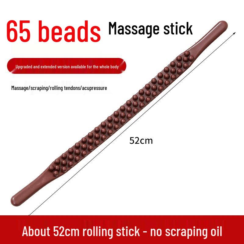 Three-Row 65-Bead Meridian Massage Stick for Whole Body Therapy