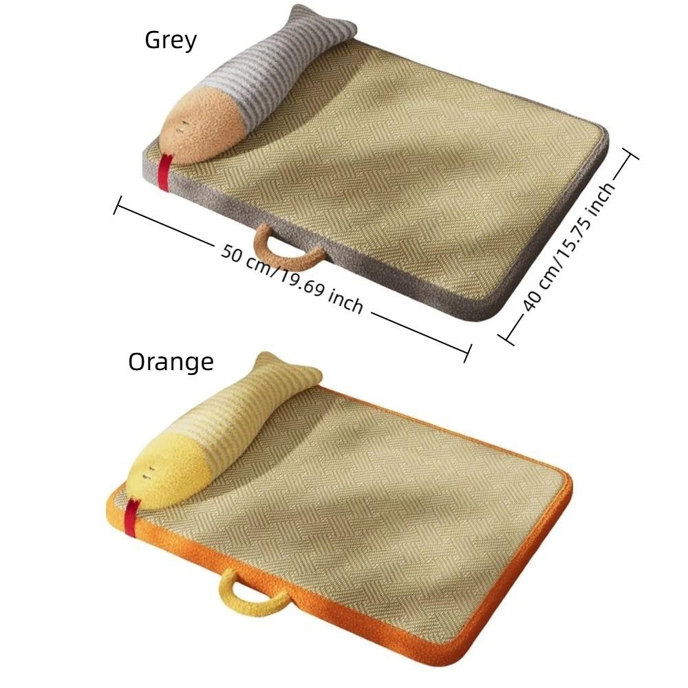 Breathable Pet Cooling Mat Fish Shaped Pillow Cat Sleeping Pad Comfortable Dog Floor Mat  Crate Mat