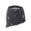 Summer Irregular Denim Short Skirt Fashion Sexy Distressed Worn Out Women Mini Short Skirts Ladies Elegant Hole Party Clothes 976