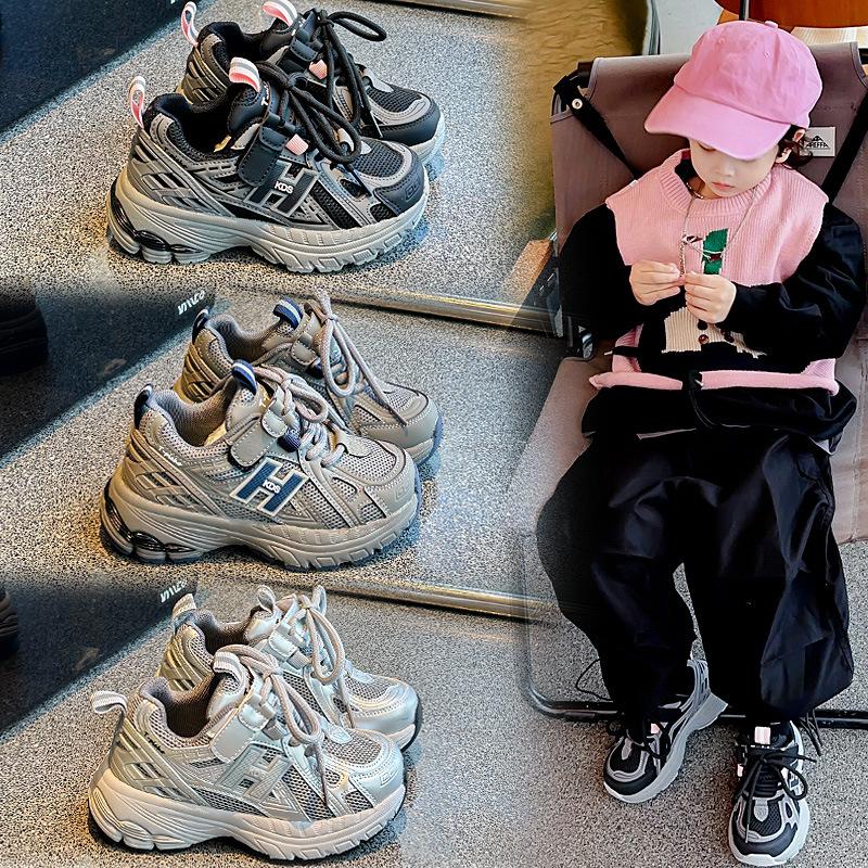 Children's sports shoes 2025 new trend cool mesh breathable dad shoes medium and large children's fashion versatile casual shoes