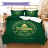 UjpestFC Pattern Bedding Quilt Set Quilt Cover Pillowcase Home Decoration Birthday Gift (1 * duvet cover + 2 * pillowcase, without core)