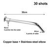 Stainless Steel Shower Bottom Hose Wall Mounted Shower Head Extension Stainless Steel Shower Arms Bottom Hose New