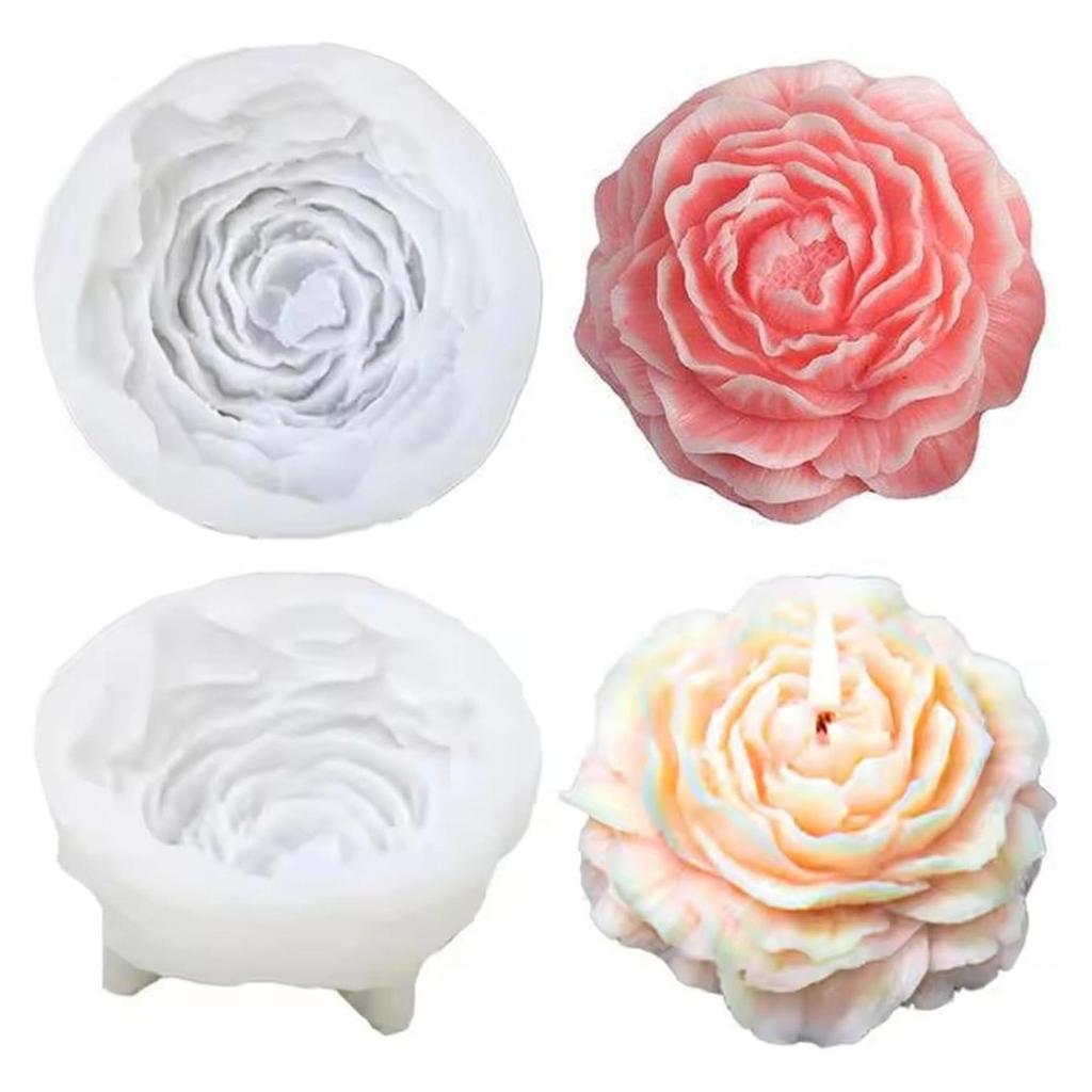 Große Pfingstrosen Duftkerze & Seifenform - DIY Heimdeko Silikonform
