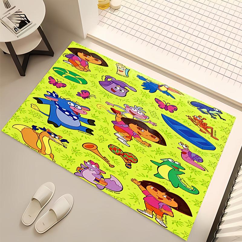 1pc D-Doras The Explorer Print Area Rug - Soft, Washable Non-Slip Indoor Mat, Living Room, Home Office Decorative Rug,Office Decorative