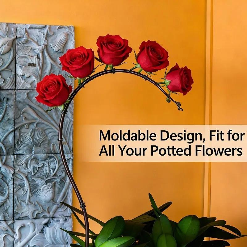Plant Support Stakes with Orchid Plant Clips for Indoor and Outdoor Garden Tomato Rose Flower Holder Stick Supports Rod Tools