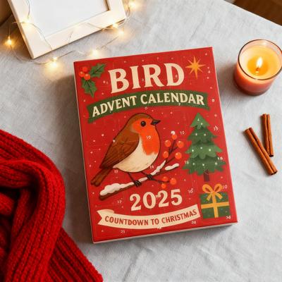 Weihnachts-Adventskalender Vogeldesign 24-Tage Countdown Dekoration Kinder Überraschungs-Adventskalender Feiertagsdeko