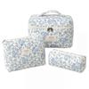 Vintage Large Capacity Cosmetic Bag Portable Travel Storage Bag Handheld Makeup Pouch for Toiletries Cosmetics Organizer Outdoor Daily Use