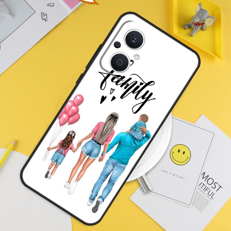 Baby Mom Daughter Girl Son Dad For OPPO Reno 12F 14F 13F 11F 10 11 12 13 14 Pro 7 8 Lite 8T OPPO Find X6 X5 X8 X9 Pro Case