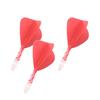 Cuesoul ROSTAK57 T19 Series Mixed Shaft Integrated Kite Shape Set of 3 Two-Tone Dual-Material Flights, Series, (Red) CS-AK57FZ2M