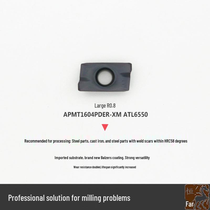 H2 Stainless Steel & Cast Iron CNC Face Milling Cutter with APMT1135PDER1604 Inserts