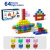 64PCS DIY Model Magnets Toys Magnetic Building Cube Blocks Transparent Learning Educational Designer Construction Set Kids Gifts