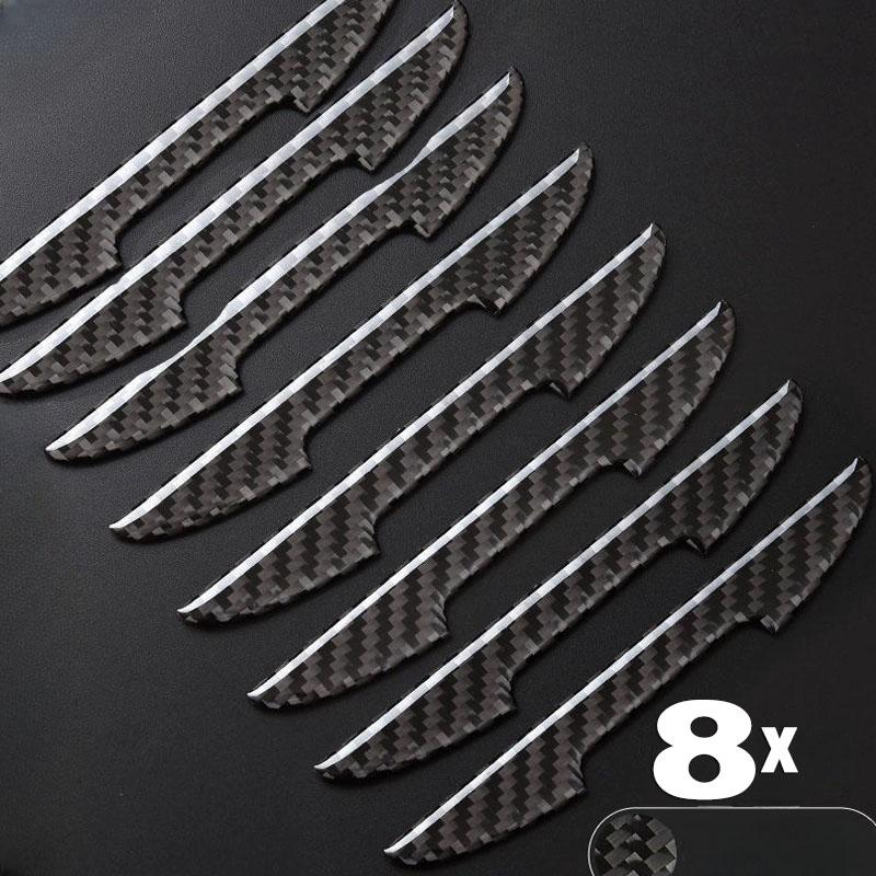 Car Door Carbon Fiber Anti-collision Protector Bar Stickers Rearew View Mirror Cover Protection StripSide Edge Protection Guards