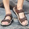 Men's Genuine Leather Sandals Brand Men Beach Sandal Summer Outdoor Casual Lightweight Sandal Fashion Sneakers Large Size 38-46