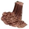 Headscarf Solid color silk scarf Basic versatile scarf Women's smooth crepe travel scarf Xizang travel shawl
