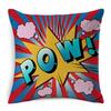 Cotton Linen Throw Pillow Cover American Pop Art Cushion Cover Pow Bang Wow Love Pineapple Modern Decorative Sofa Cushion Covers