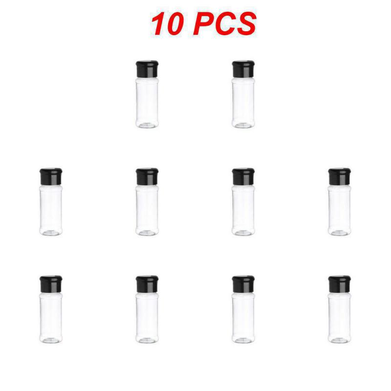1~10PCS 5/Jars for spices Salt and Pepper Shaker Seasoning Jar spice organizer Plastic Barbecue Condiment Kitchen Gadget Tool