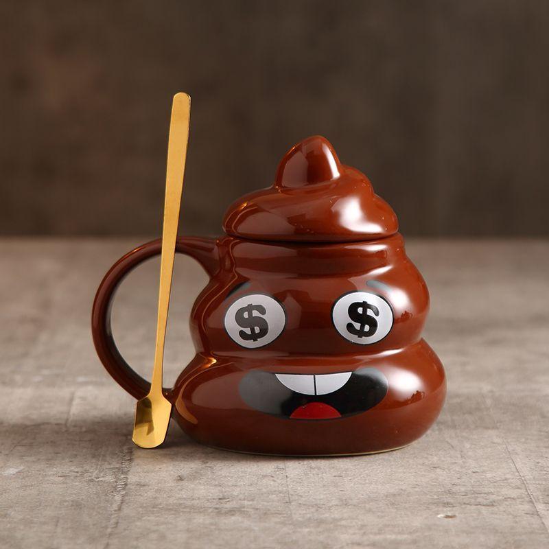 Cute Poop Mug Funny Ceramic Parody Poop Cup Personality Bizarre Poop Cup Birthday Gift