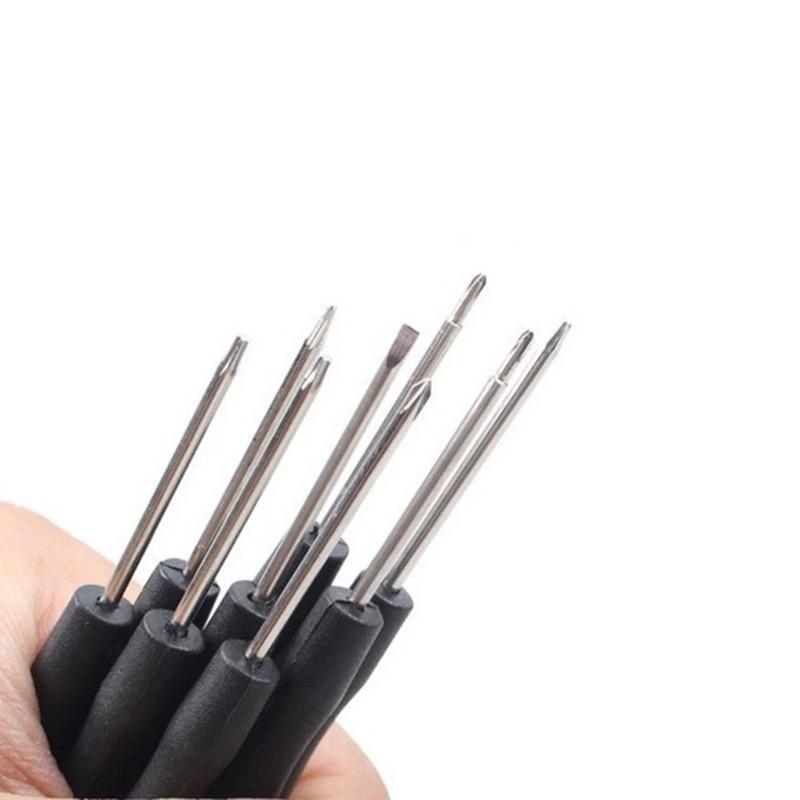 10Pcs  Portable Small Mini Screwdriver Slotted Cross Phone Repair Tool Repair Tool 2mm 3mm Steel Disassembly Screwdriver